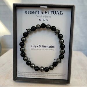 ⚡️Essential Ritual Men's Onyx & Hematite Bracelet